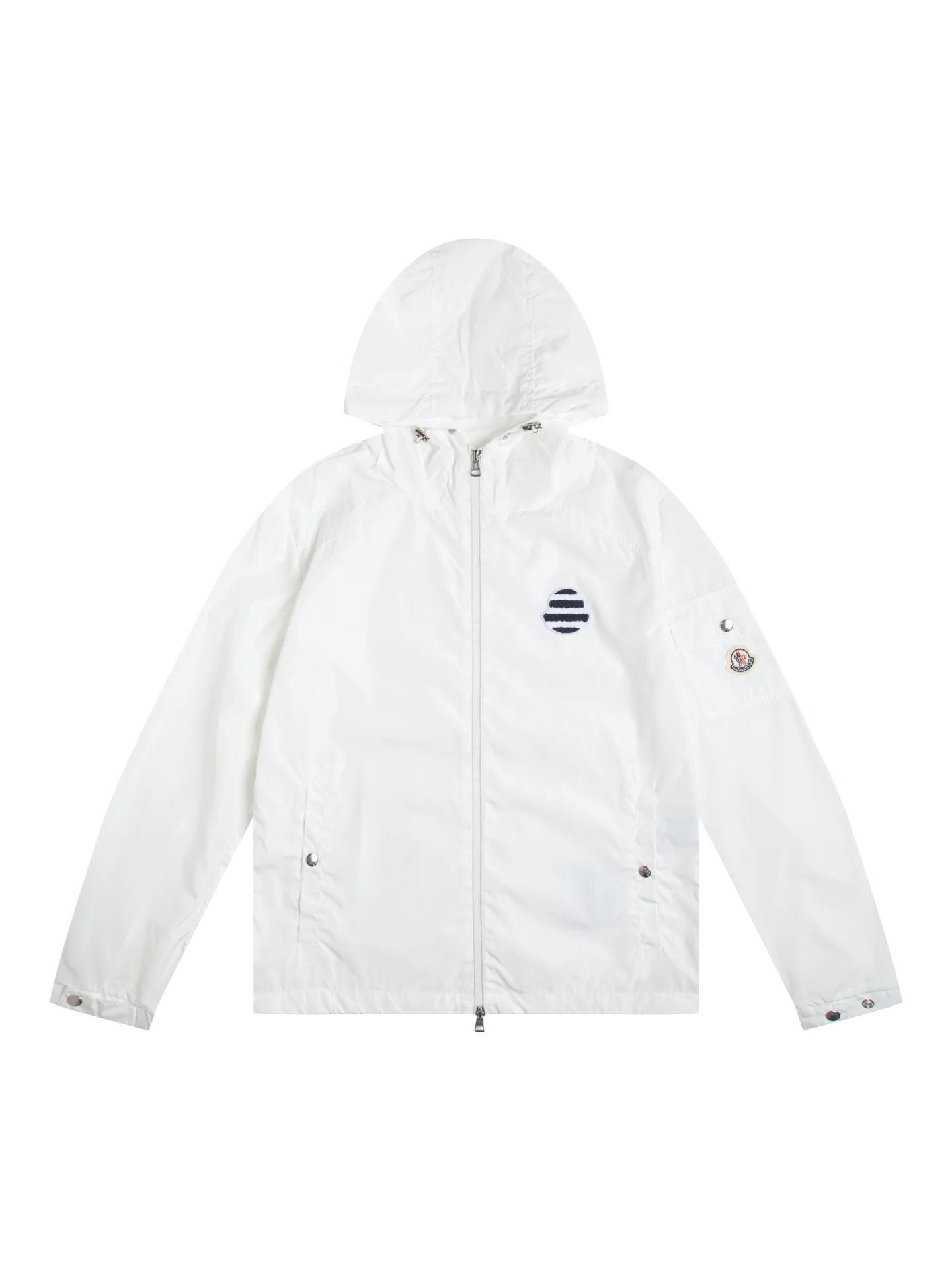 Logo-Appliquéd Hooded Windbreaker Jacket D31021728