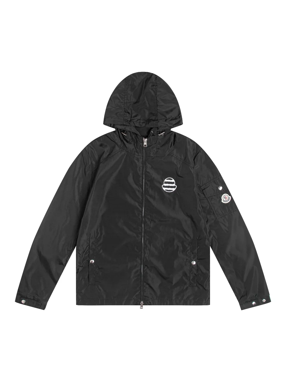 Logo-Appliquéd Hooded Windbreaker Jacket D31021727