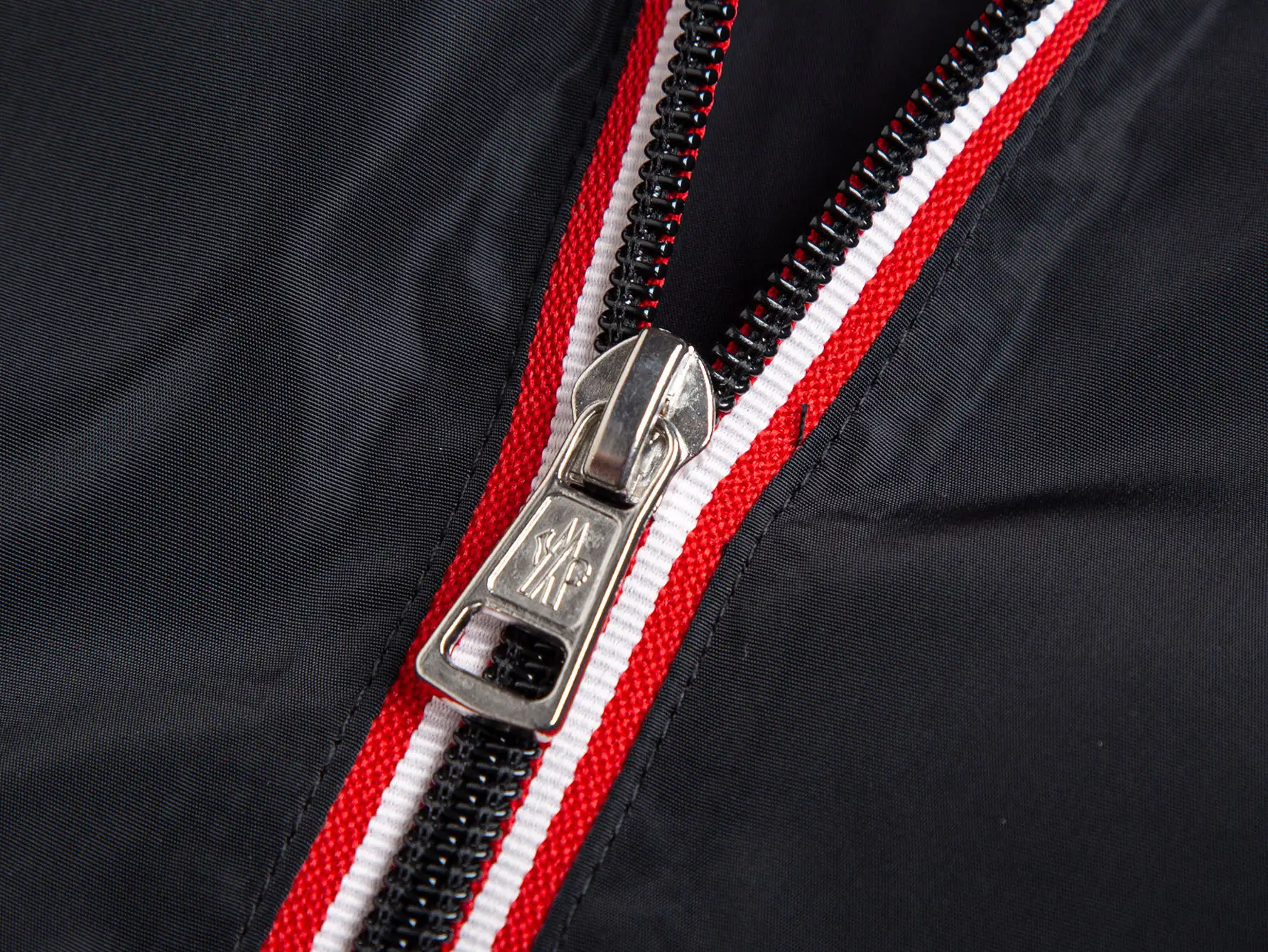 Moncler Hooded Windbreaker Jacket with Tricolour Trim D31021735 — view 3