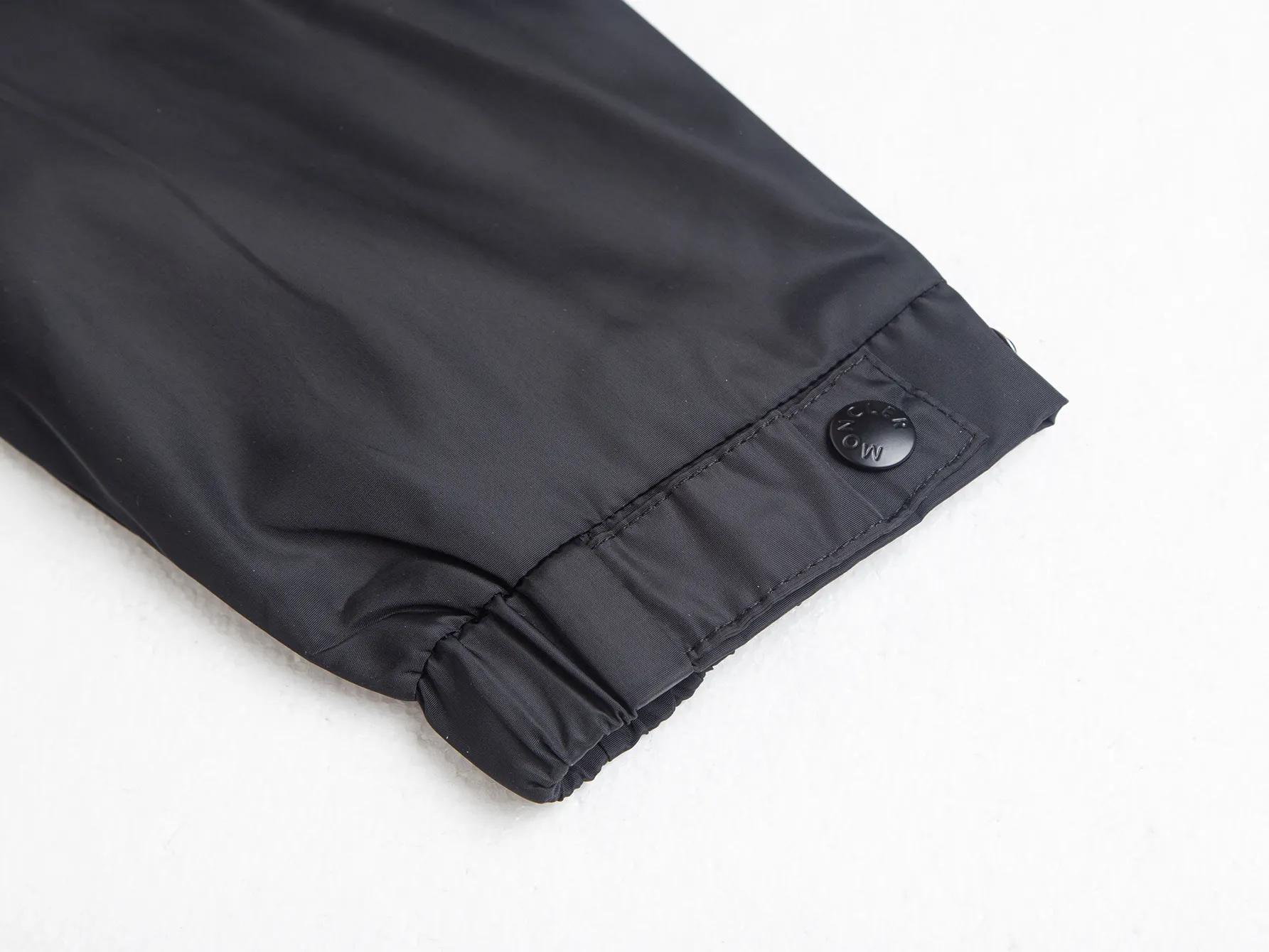 Moncler Hooded Windbreaker Jacket with Tricolour Trim D31021735 — view 9