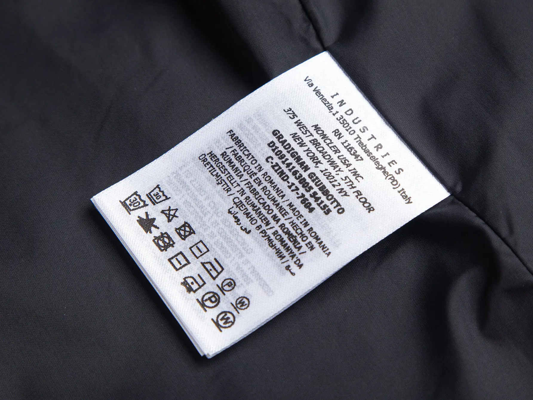 Moncler Hooded Windbreaker Jacket with Tricolour Trim D31021735 — view 13
