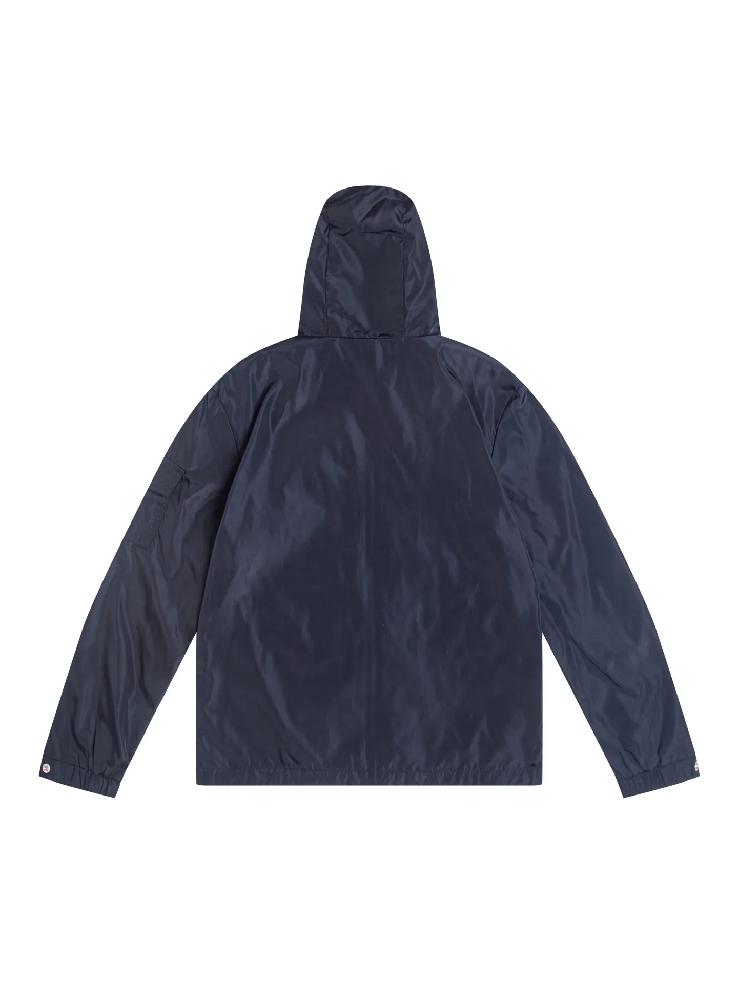 Moncler Hooded Windbreaker Jacket with Tricolour Trim D31021734 — view 2