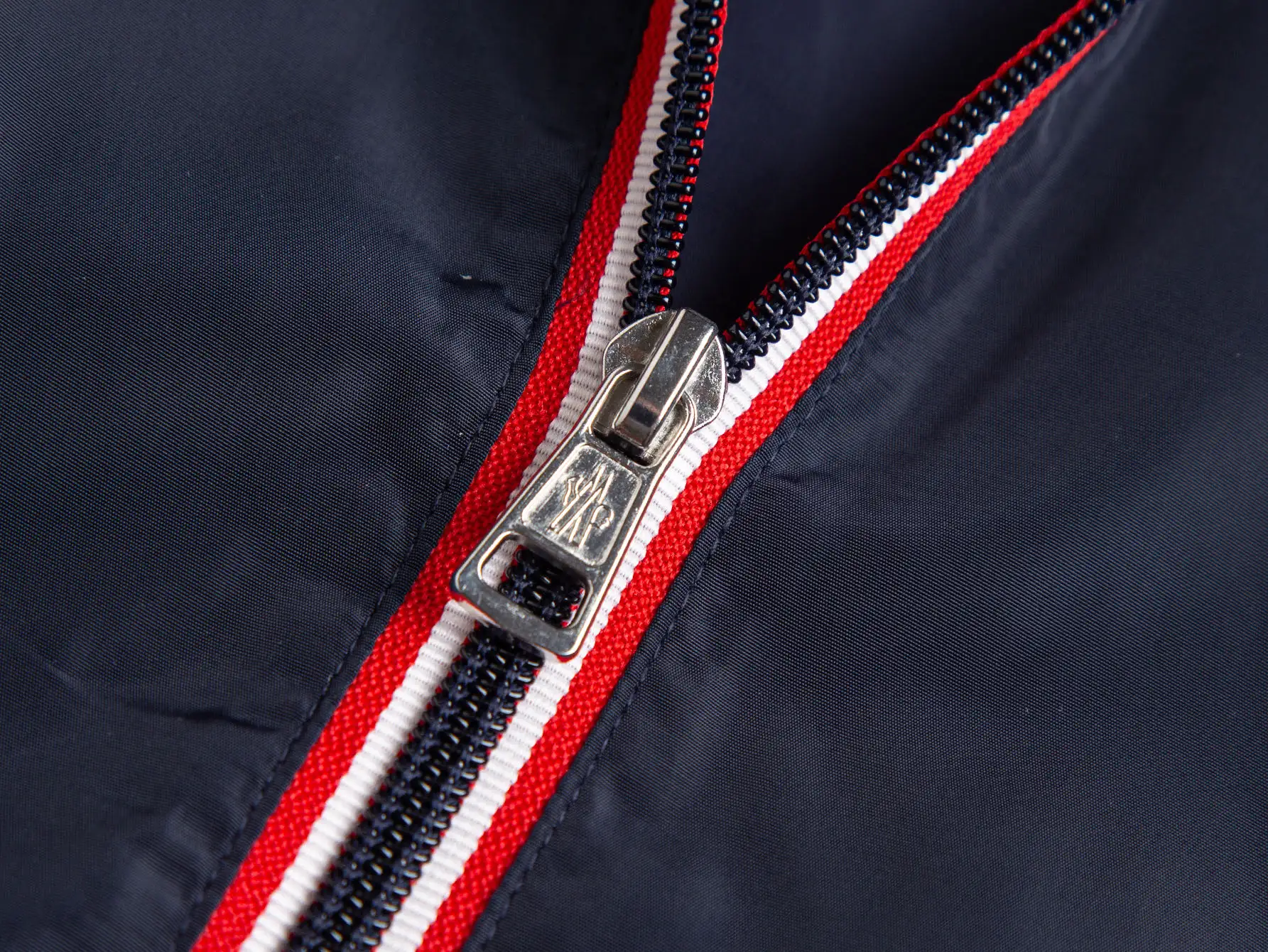 Moncler Hooded Windbreaker Jacket with Tricolour Trim D31021734 — view 3