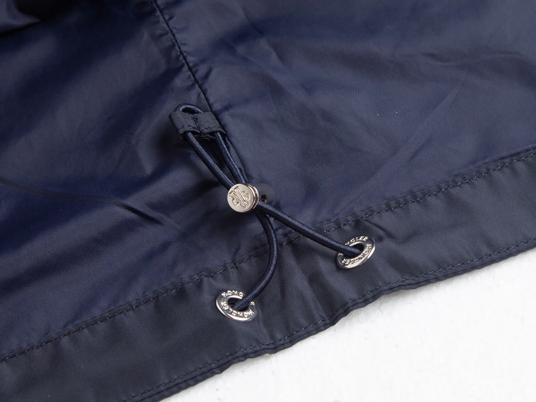 Moncler Hooded Windbreaker Jacket with Tricolour Trim D31021734 — view 7
