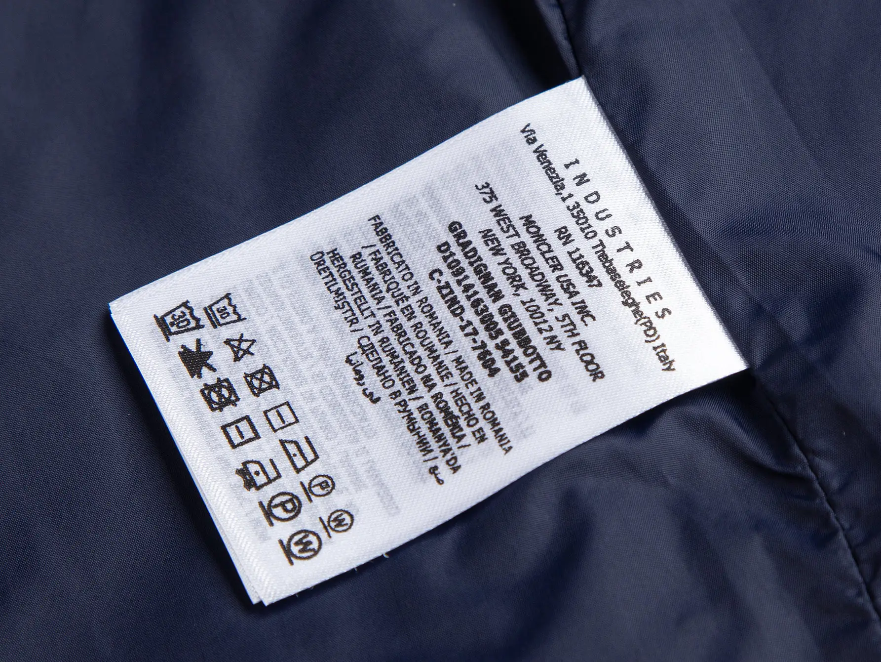 Moncler Hooded Windbreaker Jacket with Tricolour Trim D31021734 — view 13