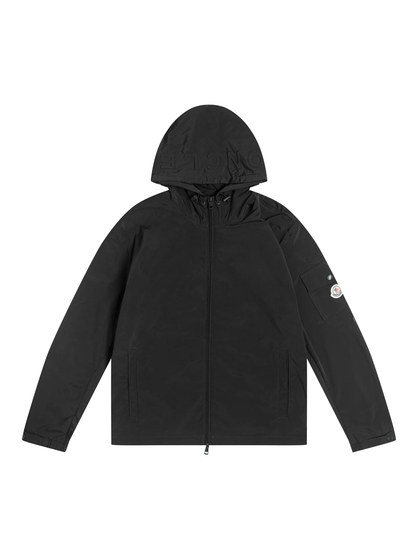 Logo-Patch Hooded Windbreaker Jacket D32021725