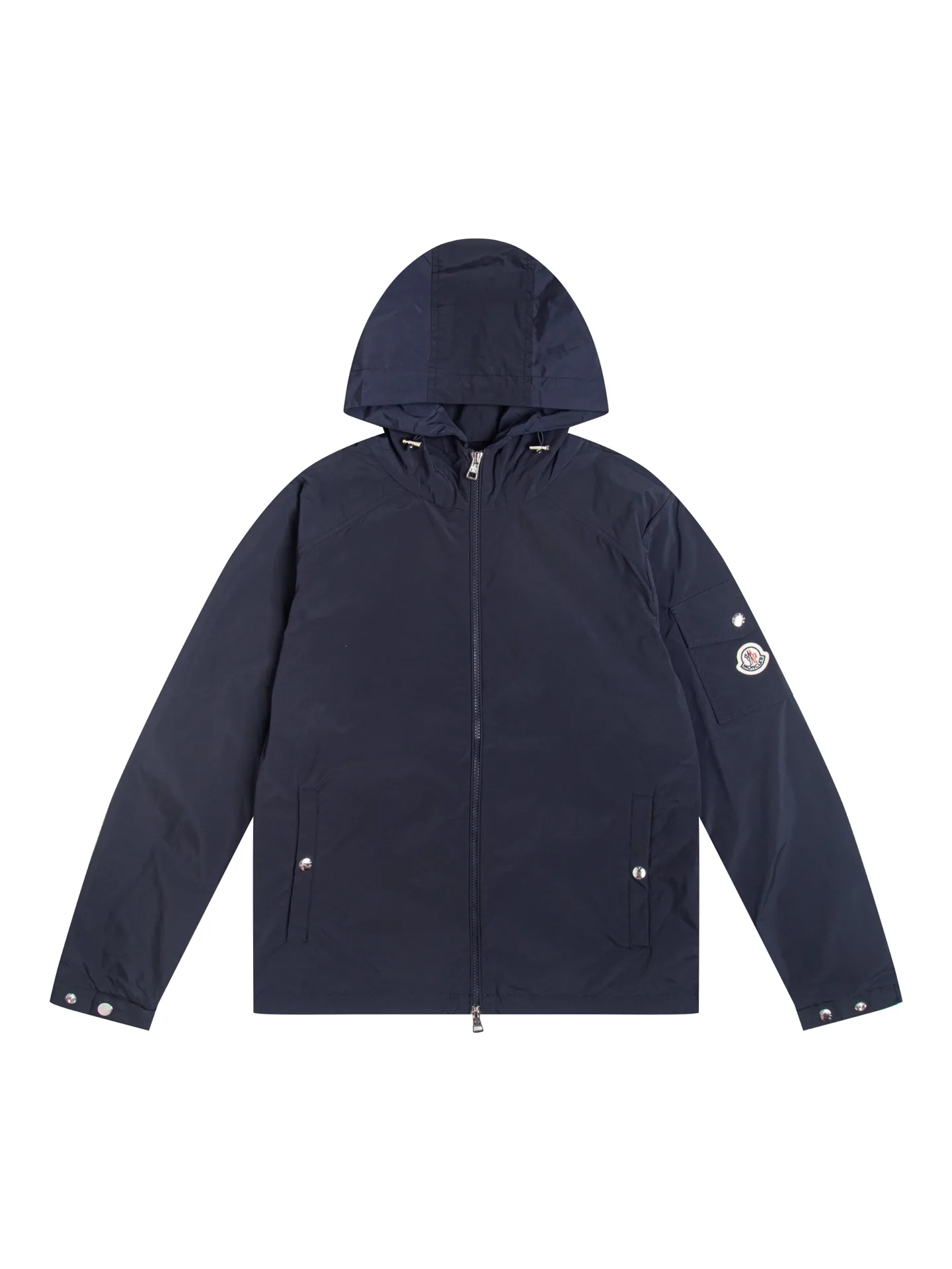 Logo-Patch Hooded Windbreaker Jacket D32021720