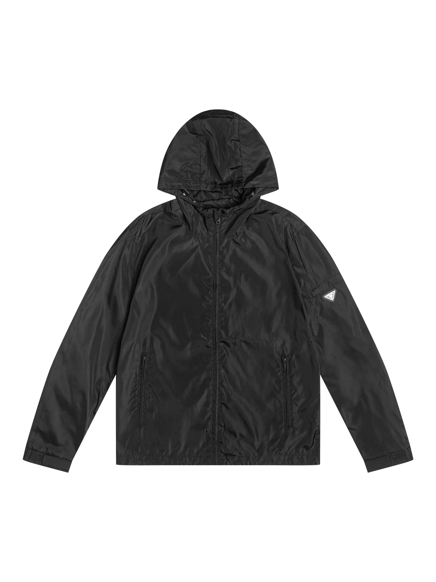Triangle Logo Hooded Windbreaker Jacket D32521739