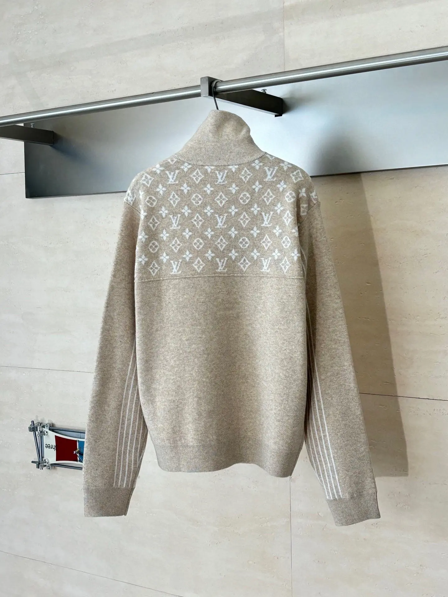 Monogram Jacquard Half-Zip Wool Sweater D33521696 — view 2