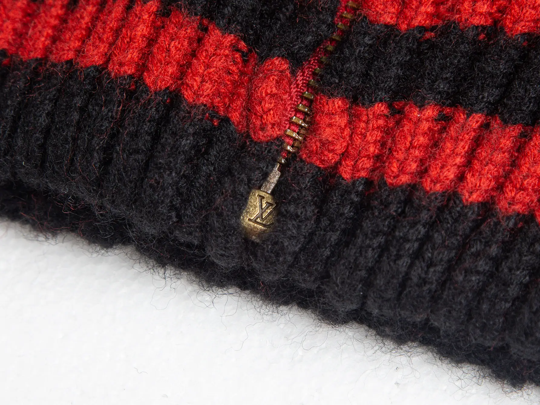 Damier Jacquard Wool-Blend Half-Zip Sweater D35521684 — view 11