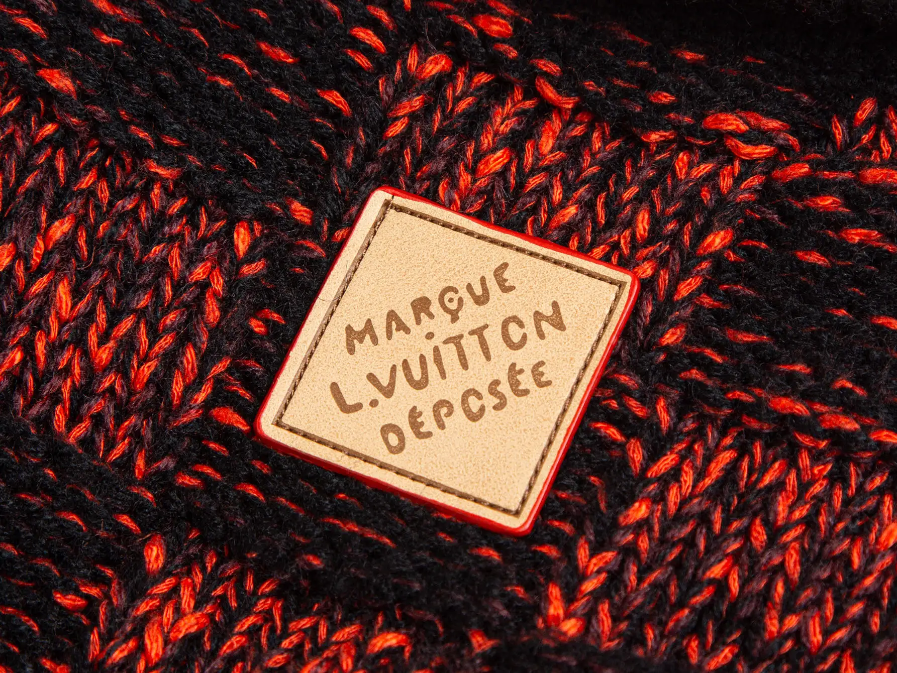Damier Jacquard Wool-Blend Half-Zip Sweater D35521684 — view 12