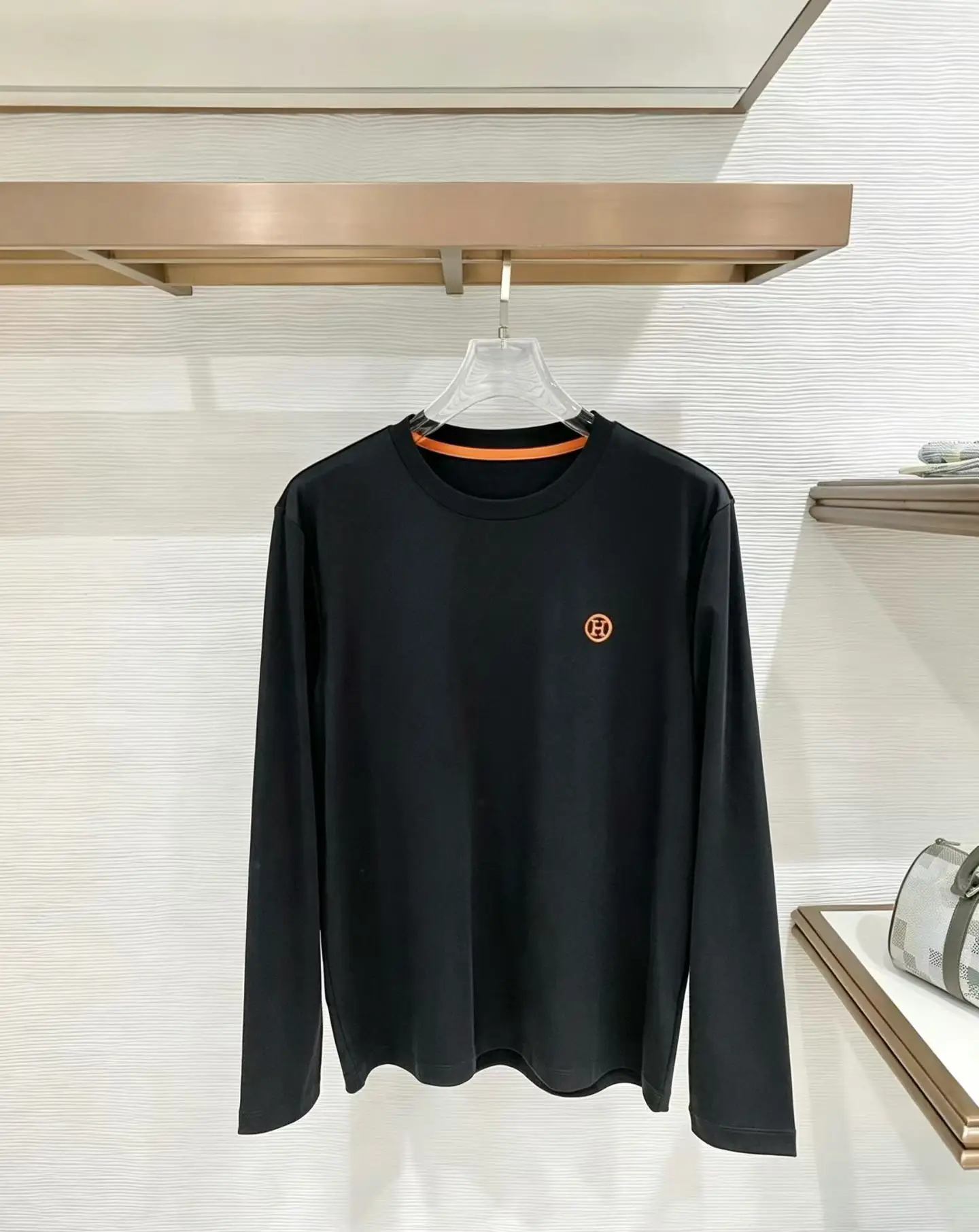 Mercerized Cotton Long-Sleeve T-Shirt D11522805
