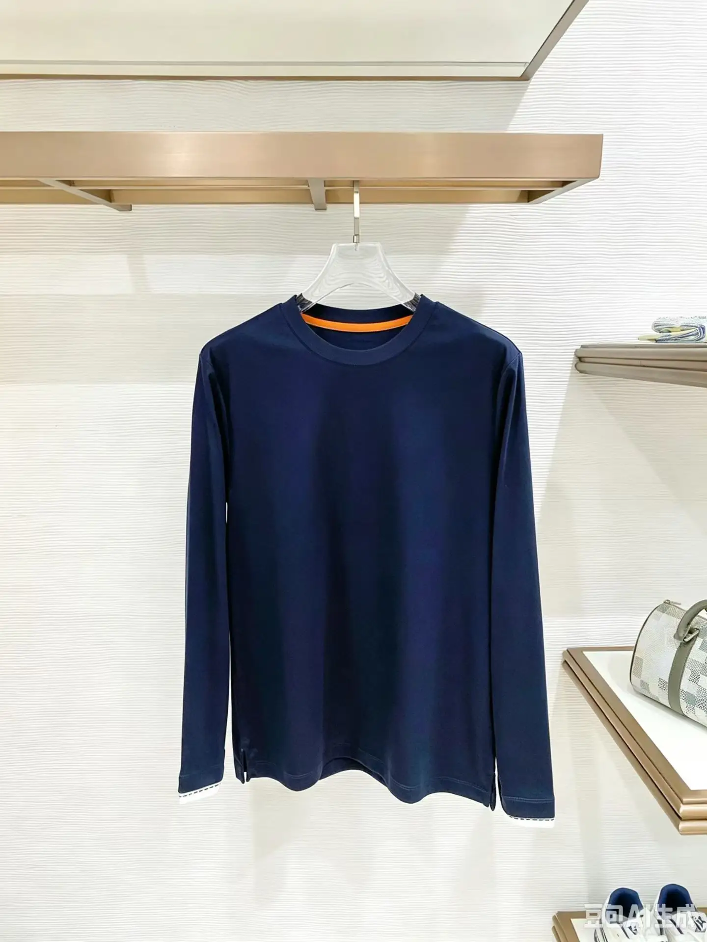 Mercerized Cotton Long-Sleeve T-Shirt D11522809