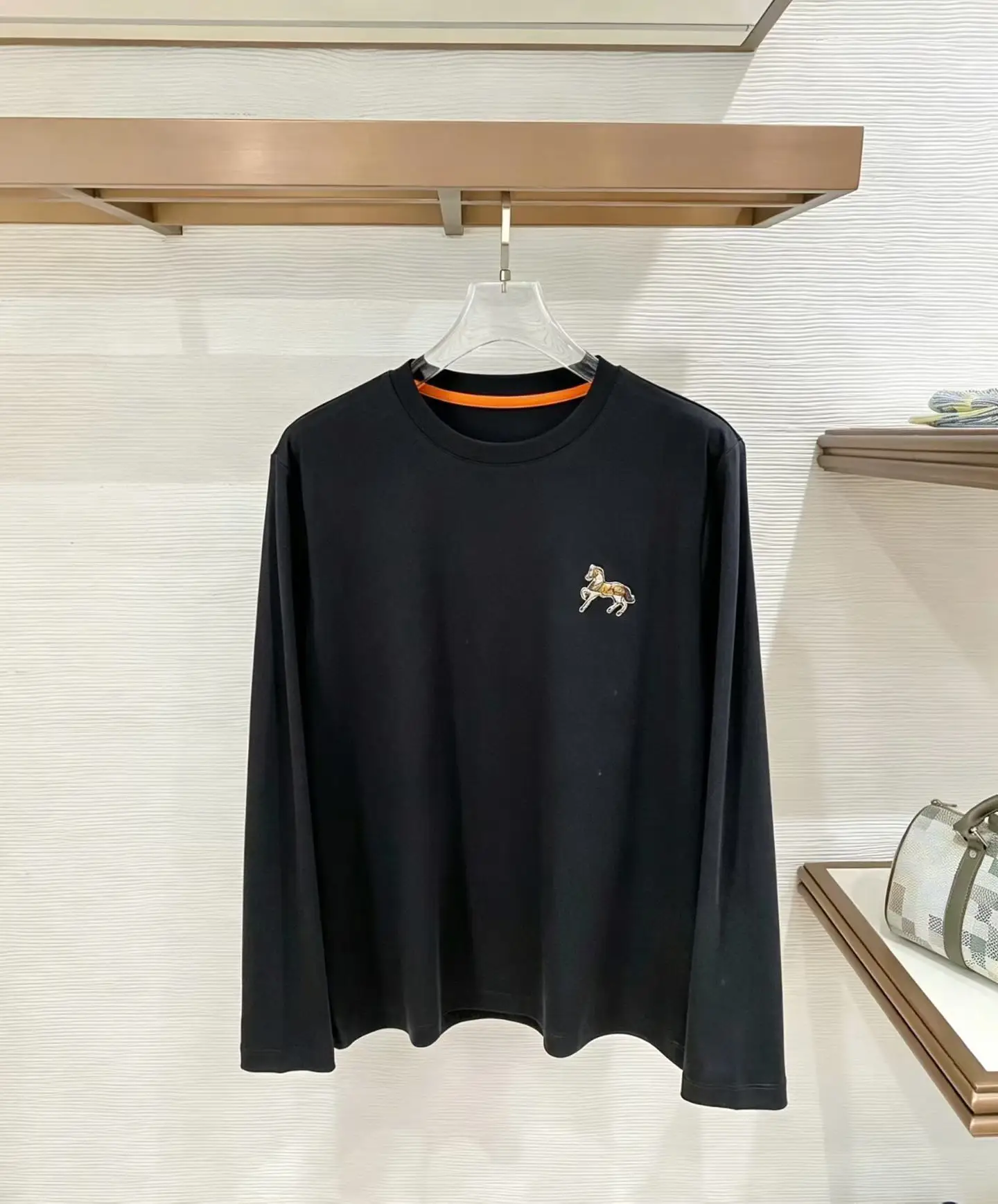 Embroidered Mercerized Cotton Long-Sleeve T-Shirt D11522802