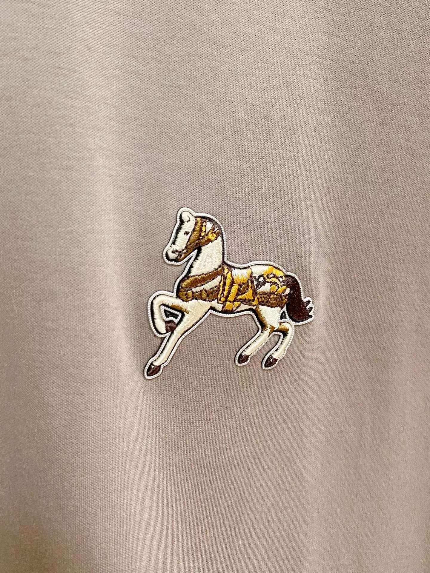 Embroidered Horse Mercerized Cotton Long-Sleeve T-Shirt D11522800 — view 4