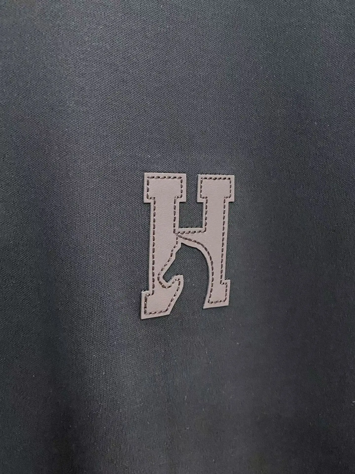 Mercerised Cotton Long-Sleeve T-Shirt with Leather Logo D17522808 — view 4