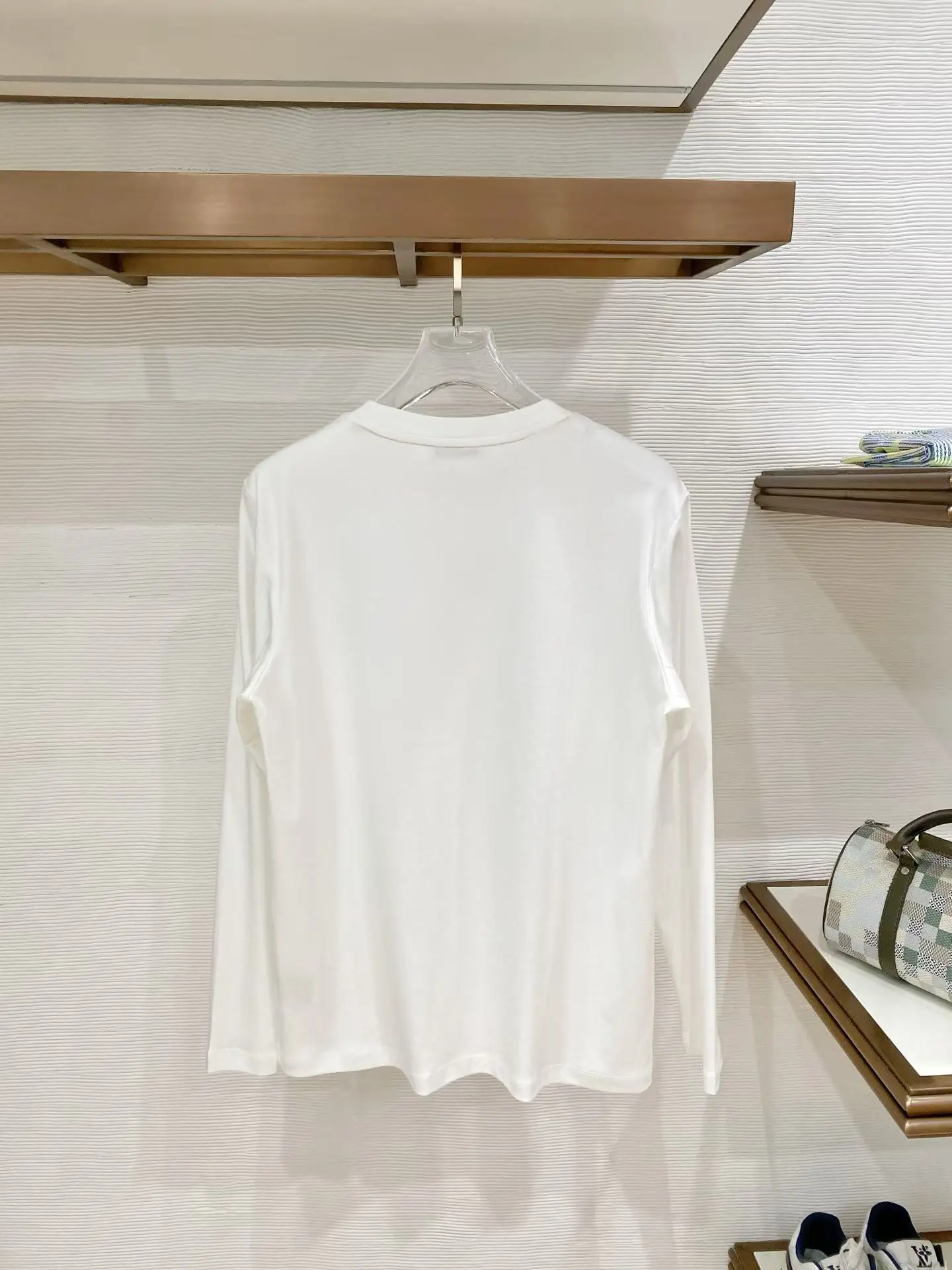 Embroidered Mercerized Cotton Long-Sleeve T-Shirt D17522801 — view 2