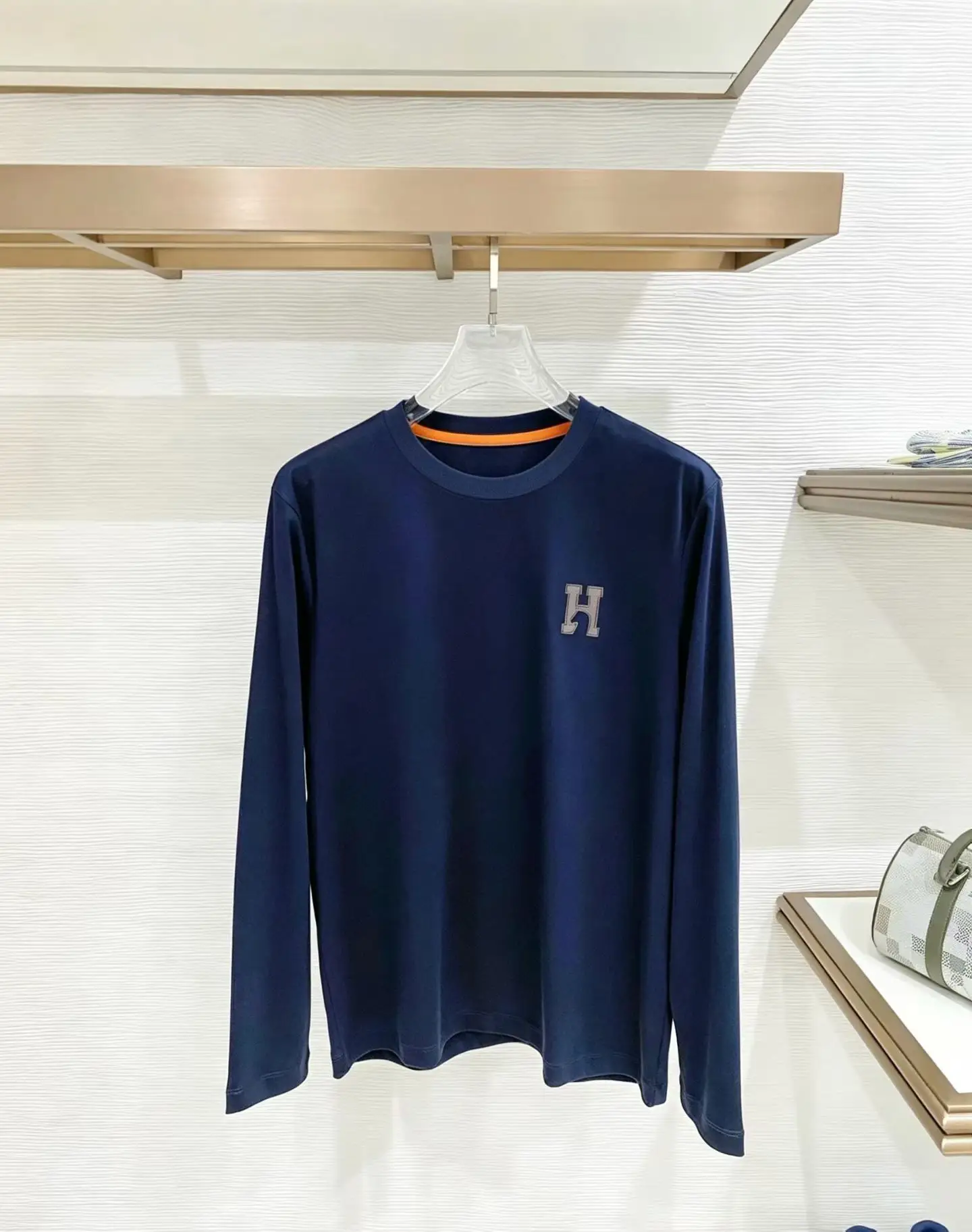 Mercerized Cotton Long-Sleeve T-Shirt D11522806