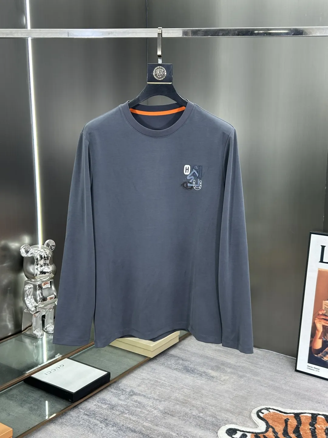 Embroidered Long-Sleeve Cotton T-Shirt D11522797