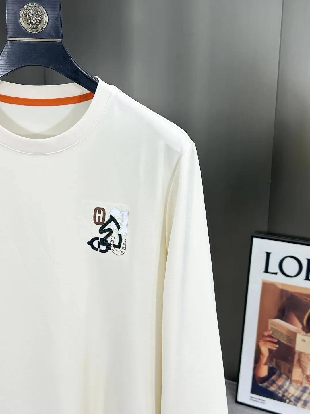 Embroidered Logo Long-Sleeve Cotton T-Shirt D11522798 — view 3