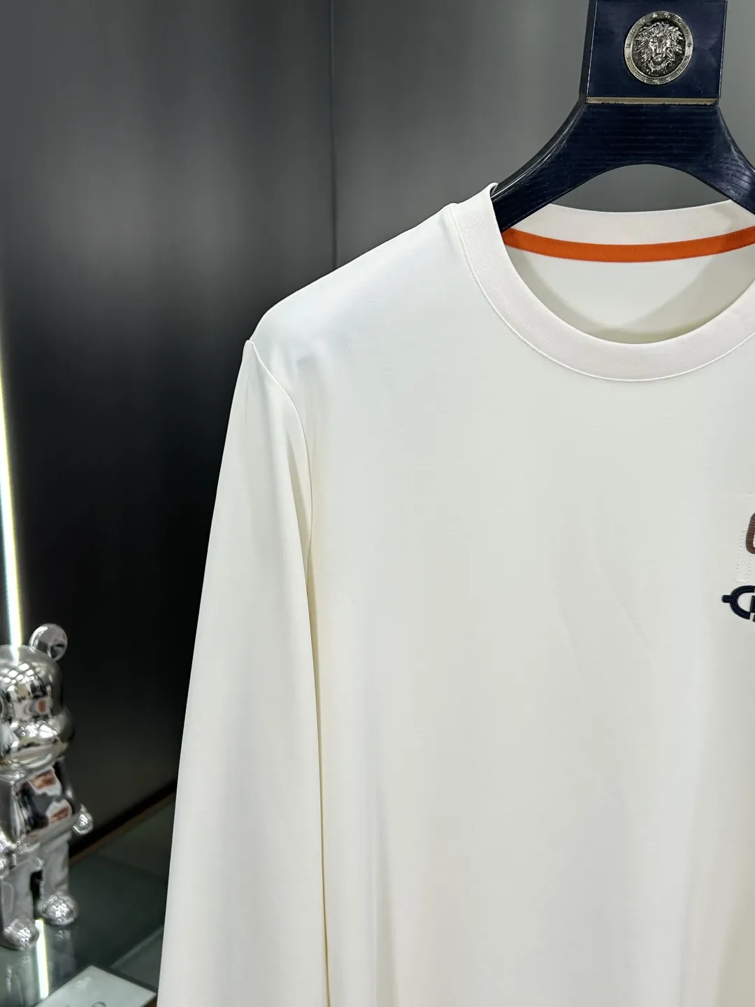 Embroidered Logo Long-Sleeve Cotton T-Shirt D11522798 — view 4