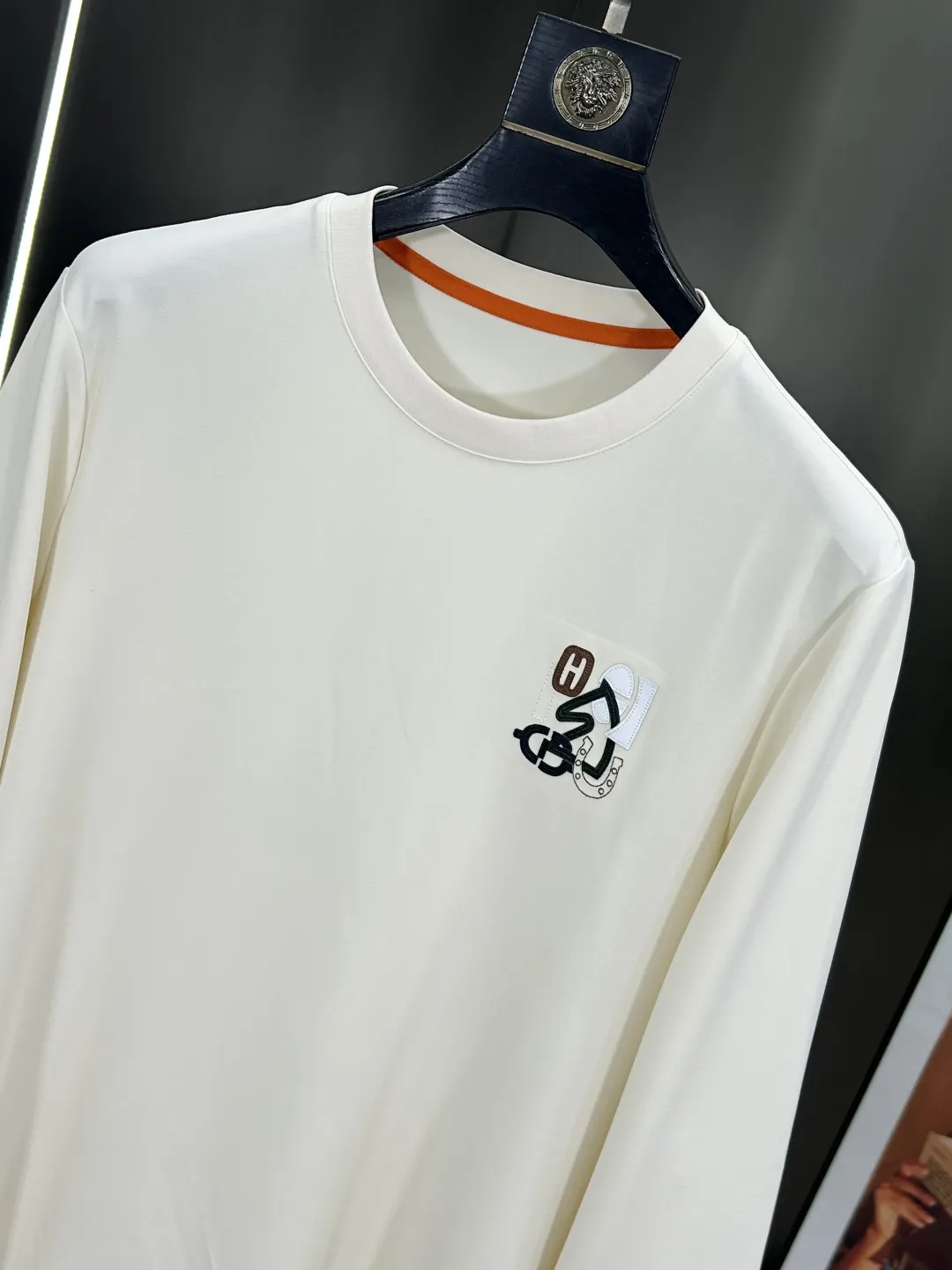 Embroidered Logo Long-Sleeve Cotton T-Shirt D11522798 — view 7