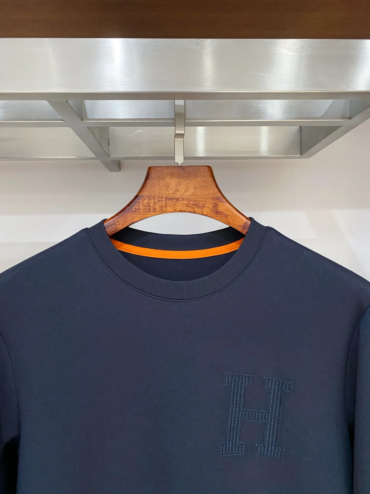 Embroidered Wool-Blend Long-Sleeve T-Shirt D18022796 — view 3