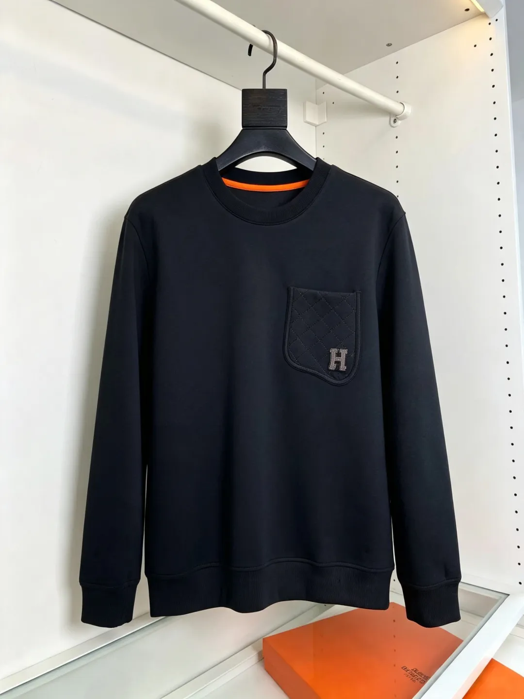 Embroidered Pocket Scuba Sweatshirt D13522788