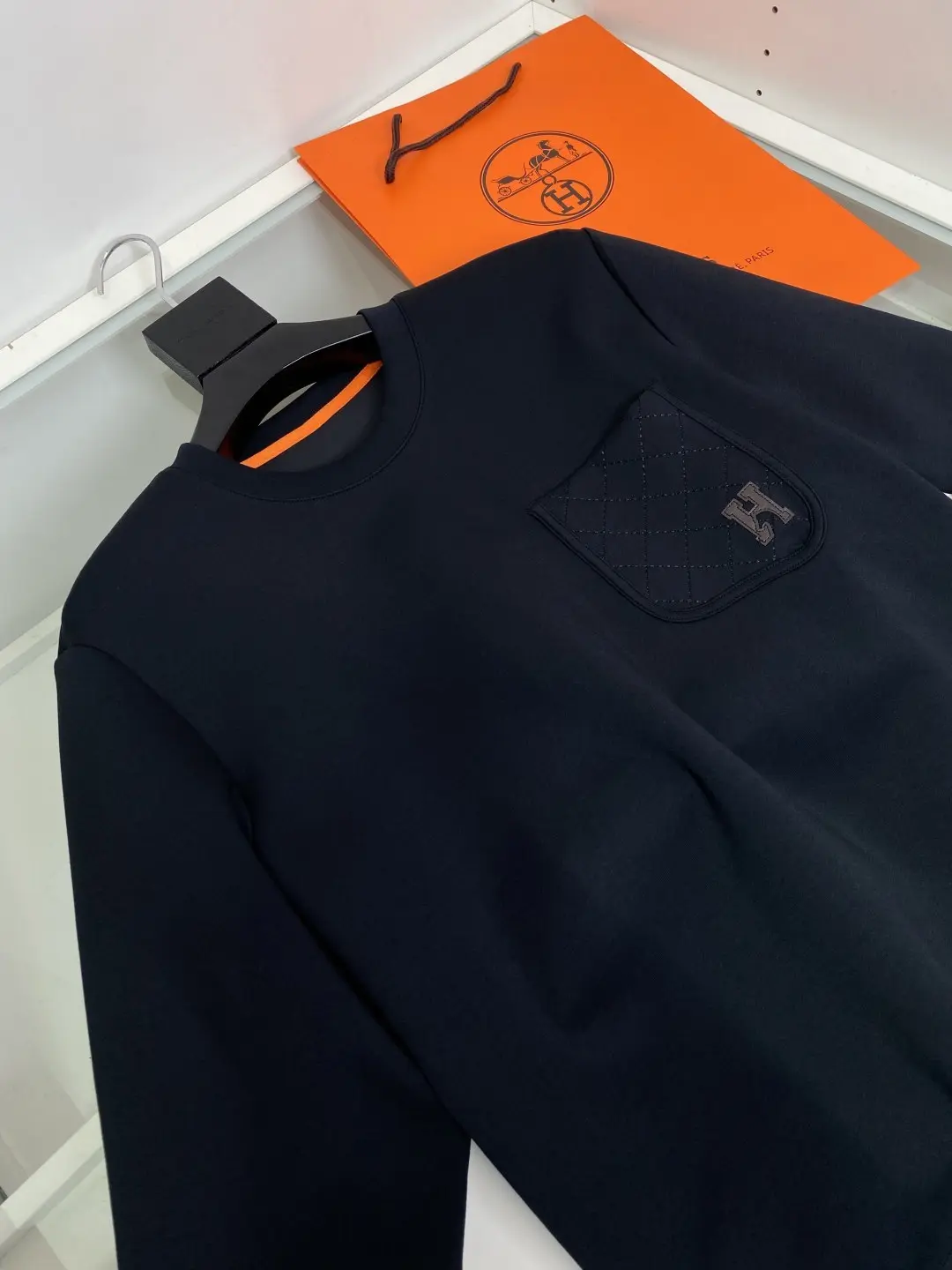Embroidered Pocket Scuba Sweatshirt D13522788 — view 8