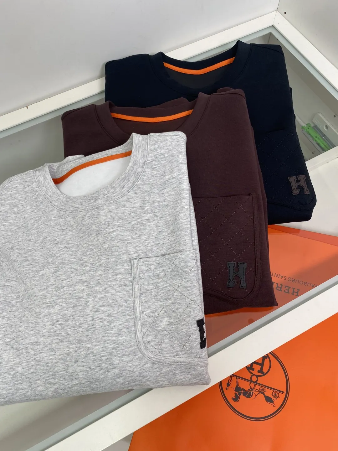 Embroidered Pocket Scuba Sweatshirt D13522788 — view 9