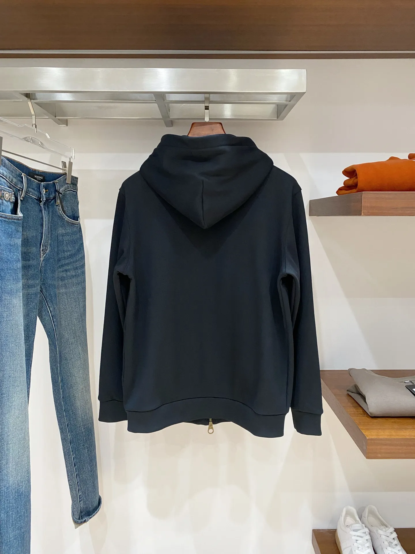 Embroidered Scuba Zip-Up Hoodie D19522780 — view 2