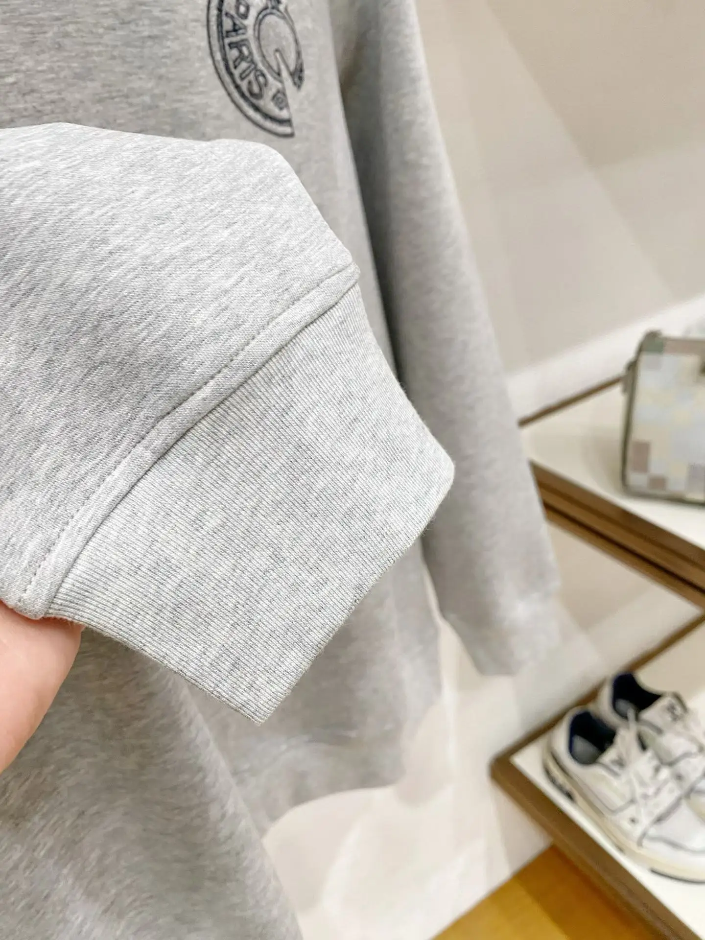 Embroidered Logo Spacer Knit Sweatshirt D19522793 — view 6
