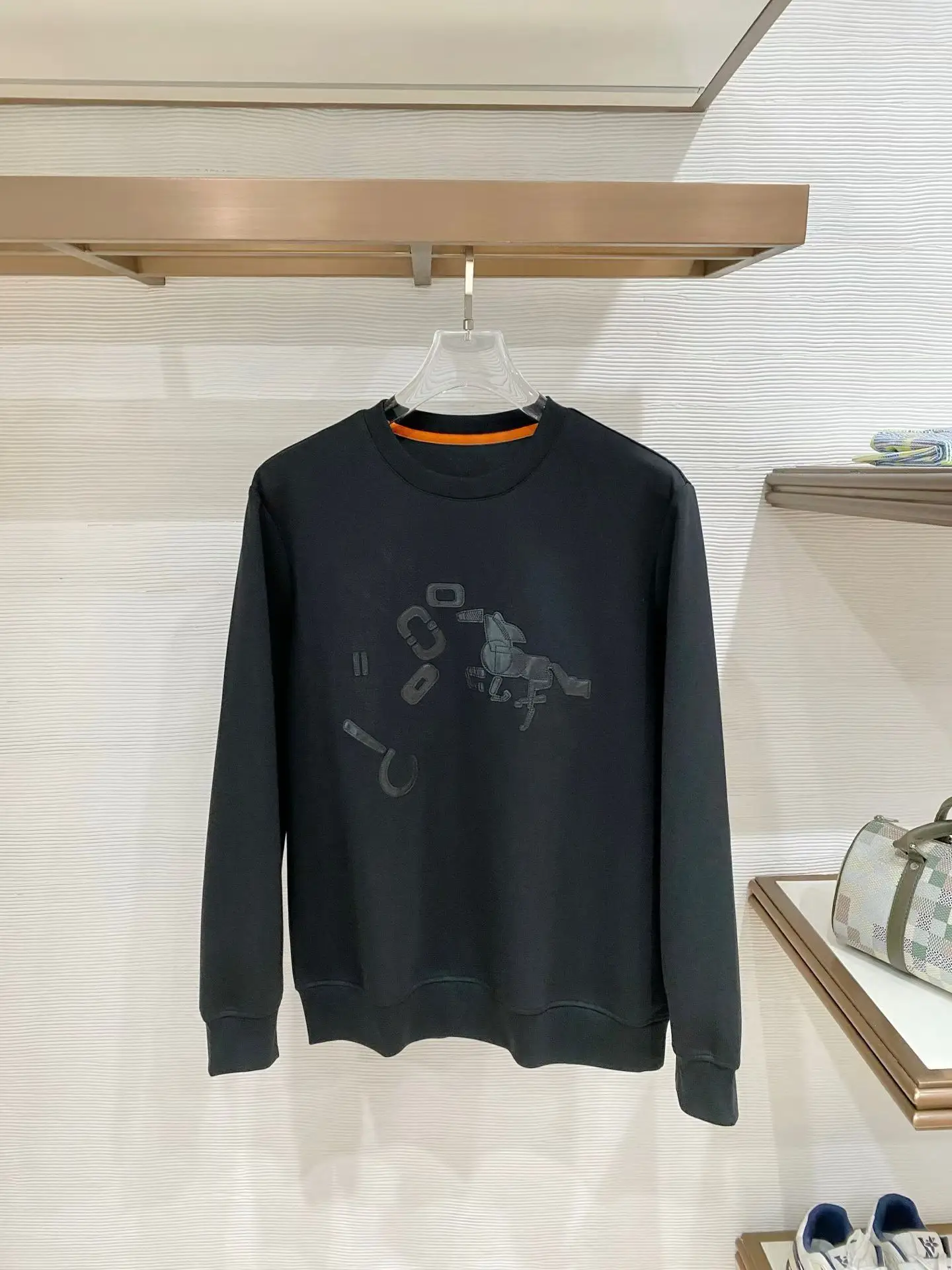 Embroidered Scuba-Knit Crew-Neck Sweatshirt D13522791