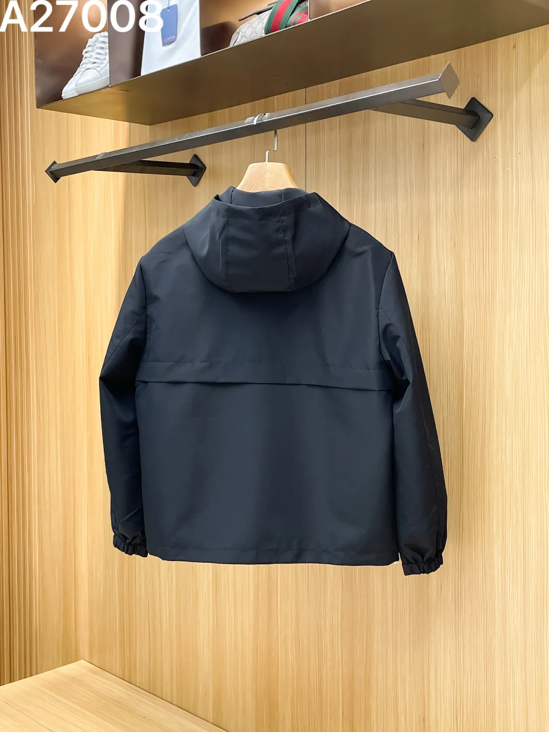 Hooded Technical Fabric Zip-Up Jacket D21522764 — view 2
