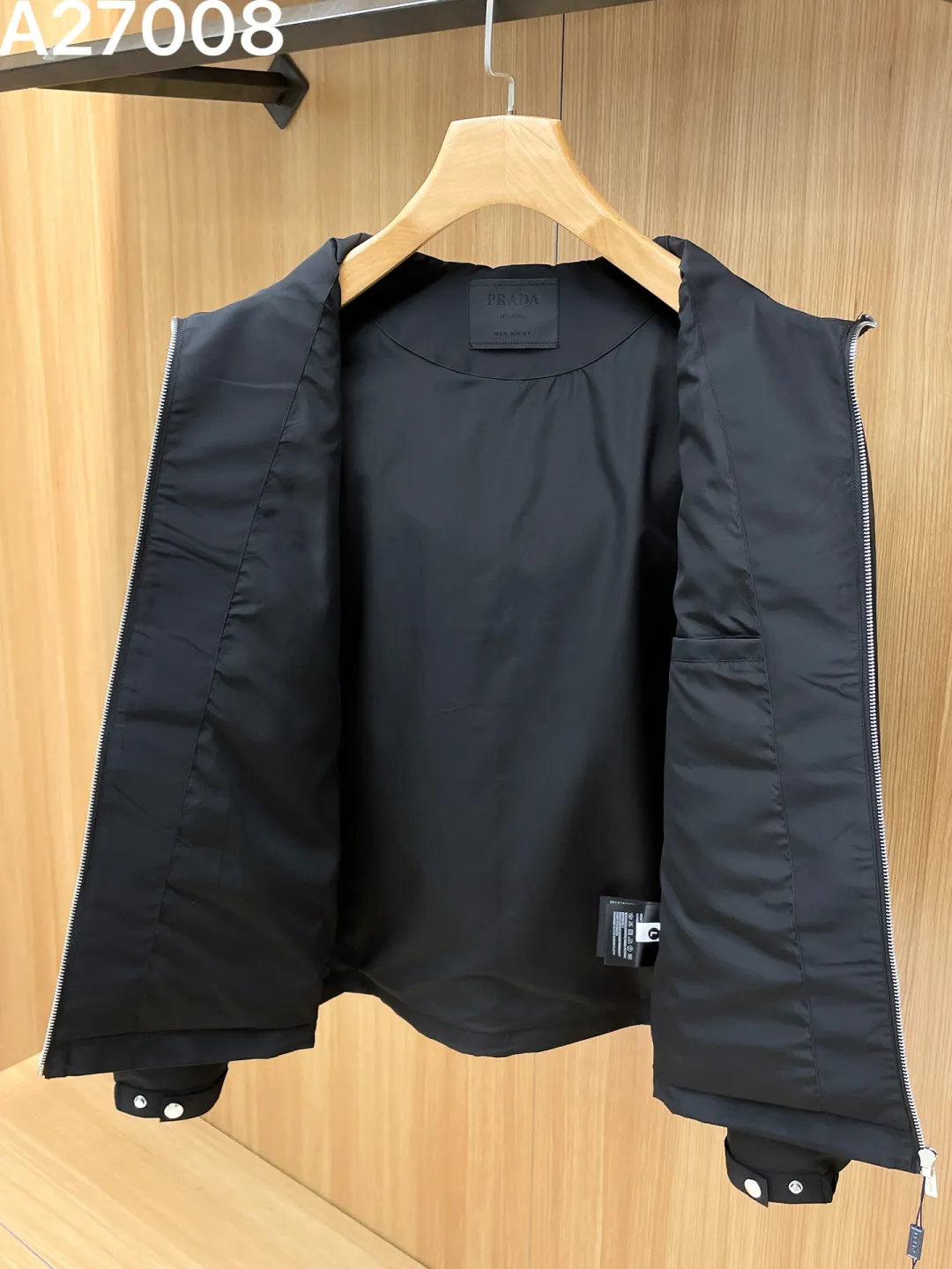 Hooded Technical Fabric Zip-Up Jacket D21522764 — view 3