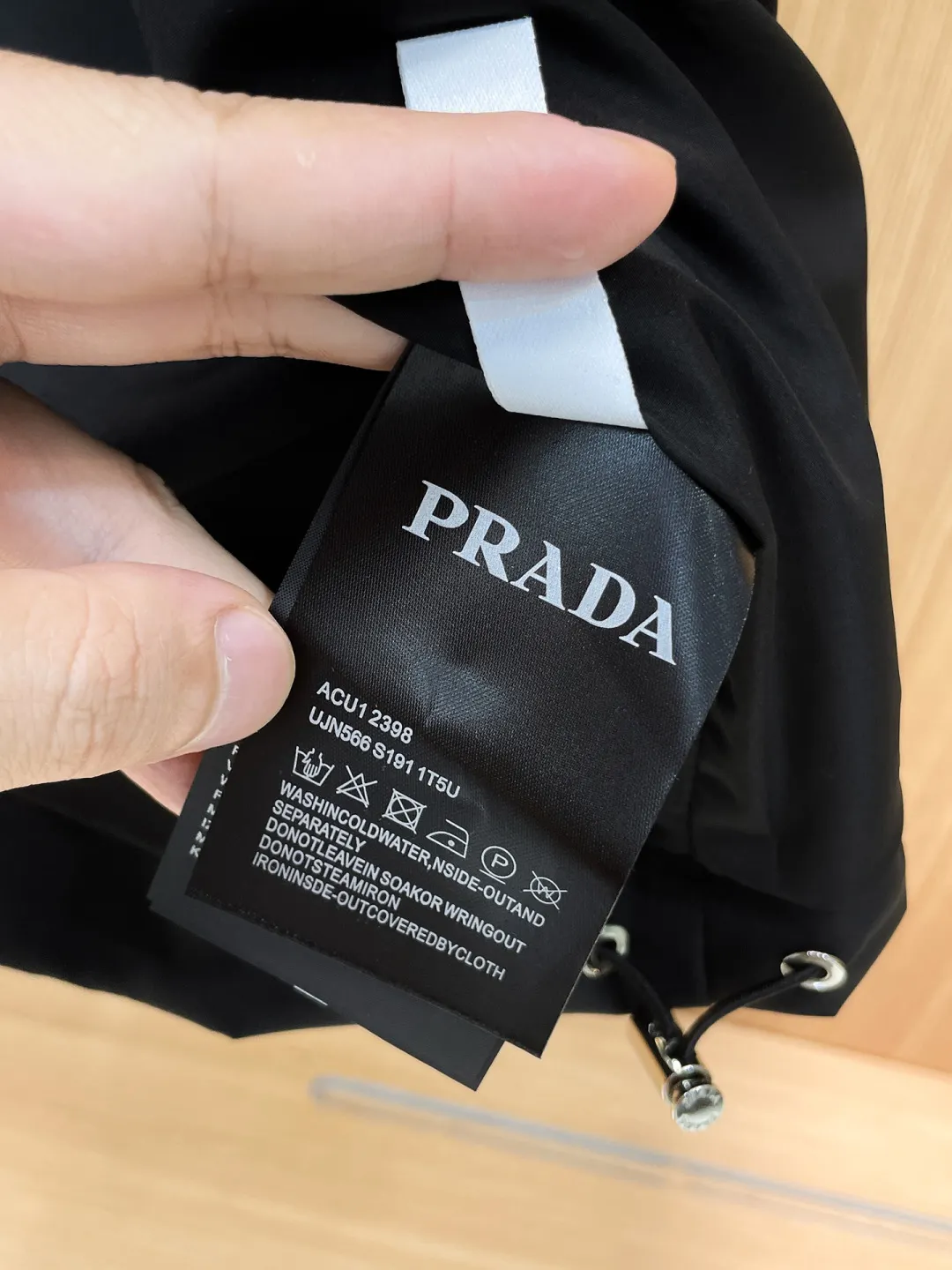 Hooded Technical Fabric Zip-Up Jacket D21522764 — view 8