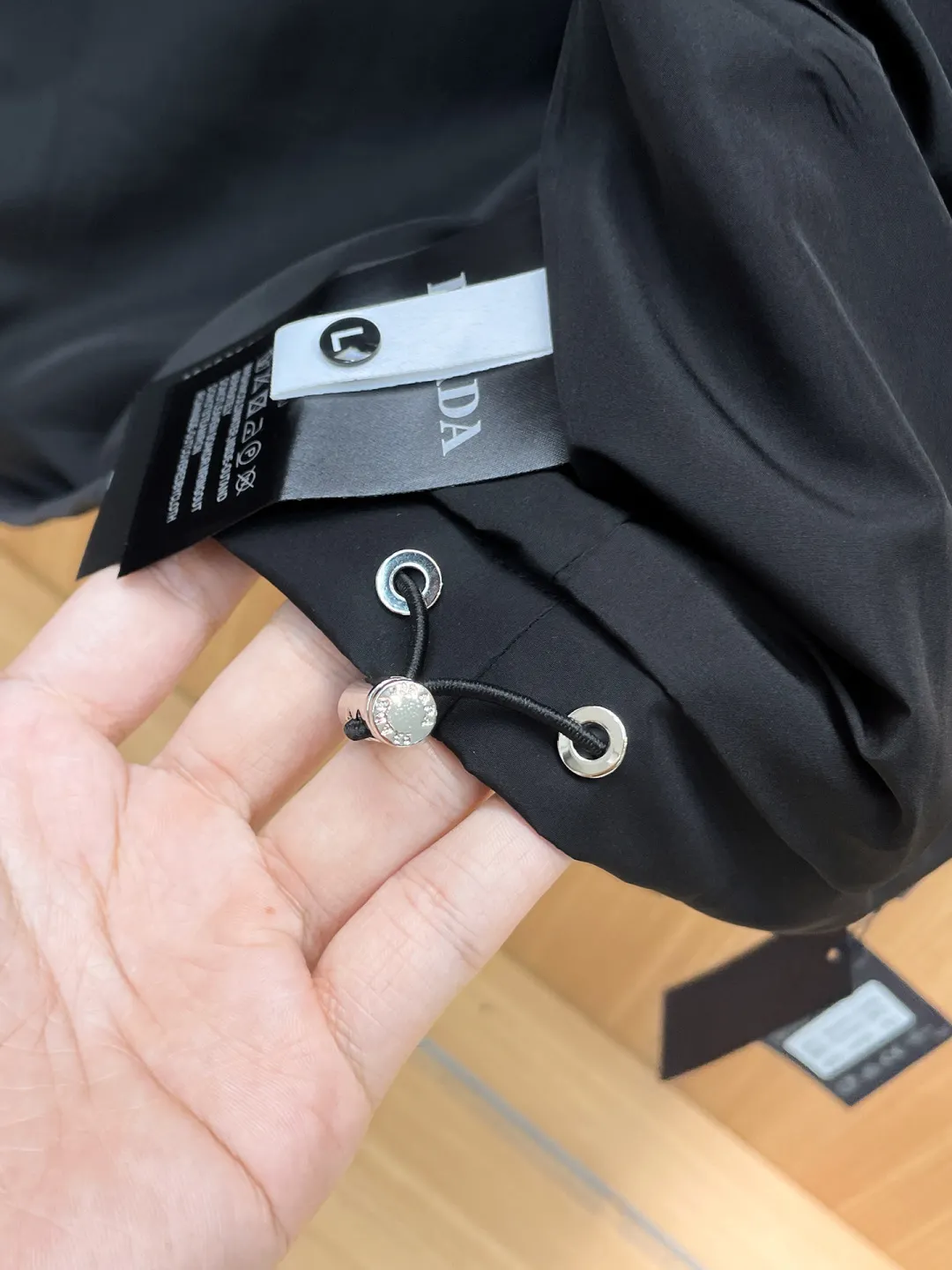 Hooded Technical Fabric Zip-Up Jacket D21522764 — view 9