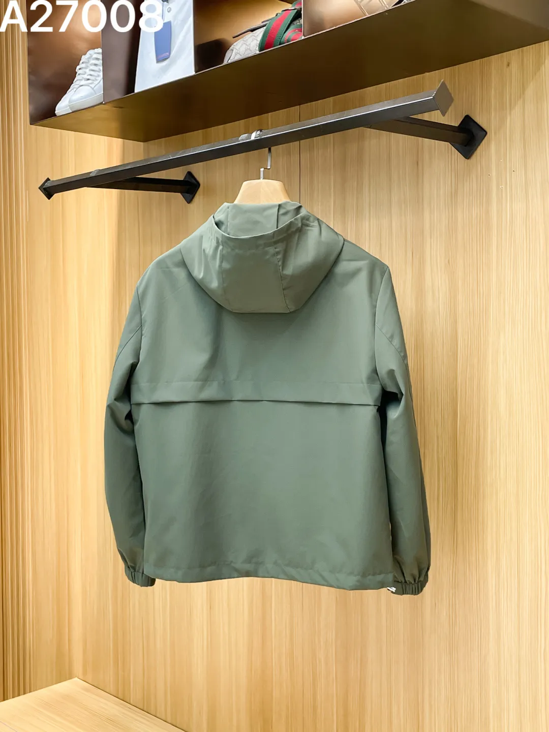 Hooded Technical Fabric Zip-Up Jacket D21522765 — view 2