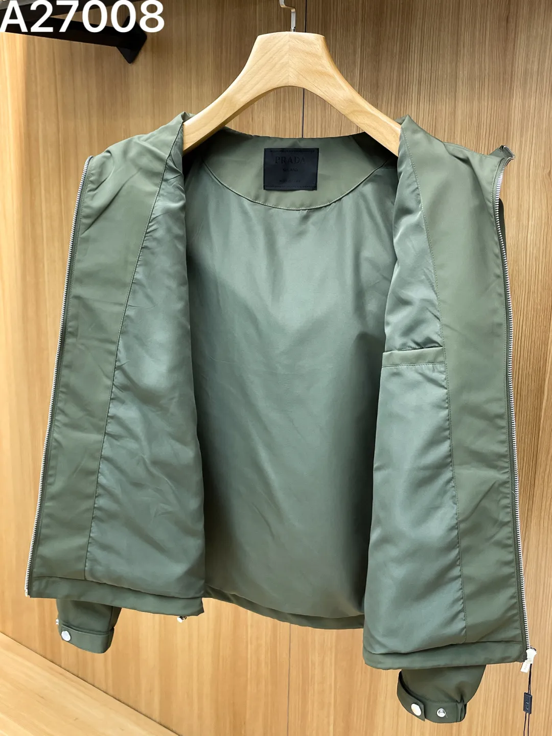 Hooded Technical Fabric Zip-Up Jacket D21522765 — view 3