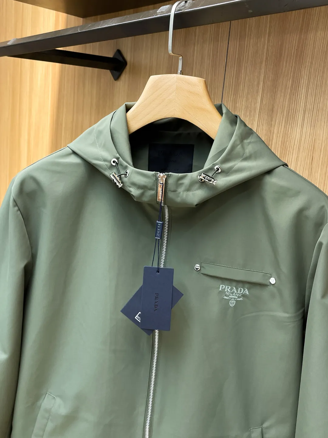 Hooded Technical Fabric Zip-Up Jacket D21522765 — view 4