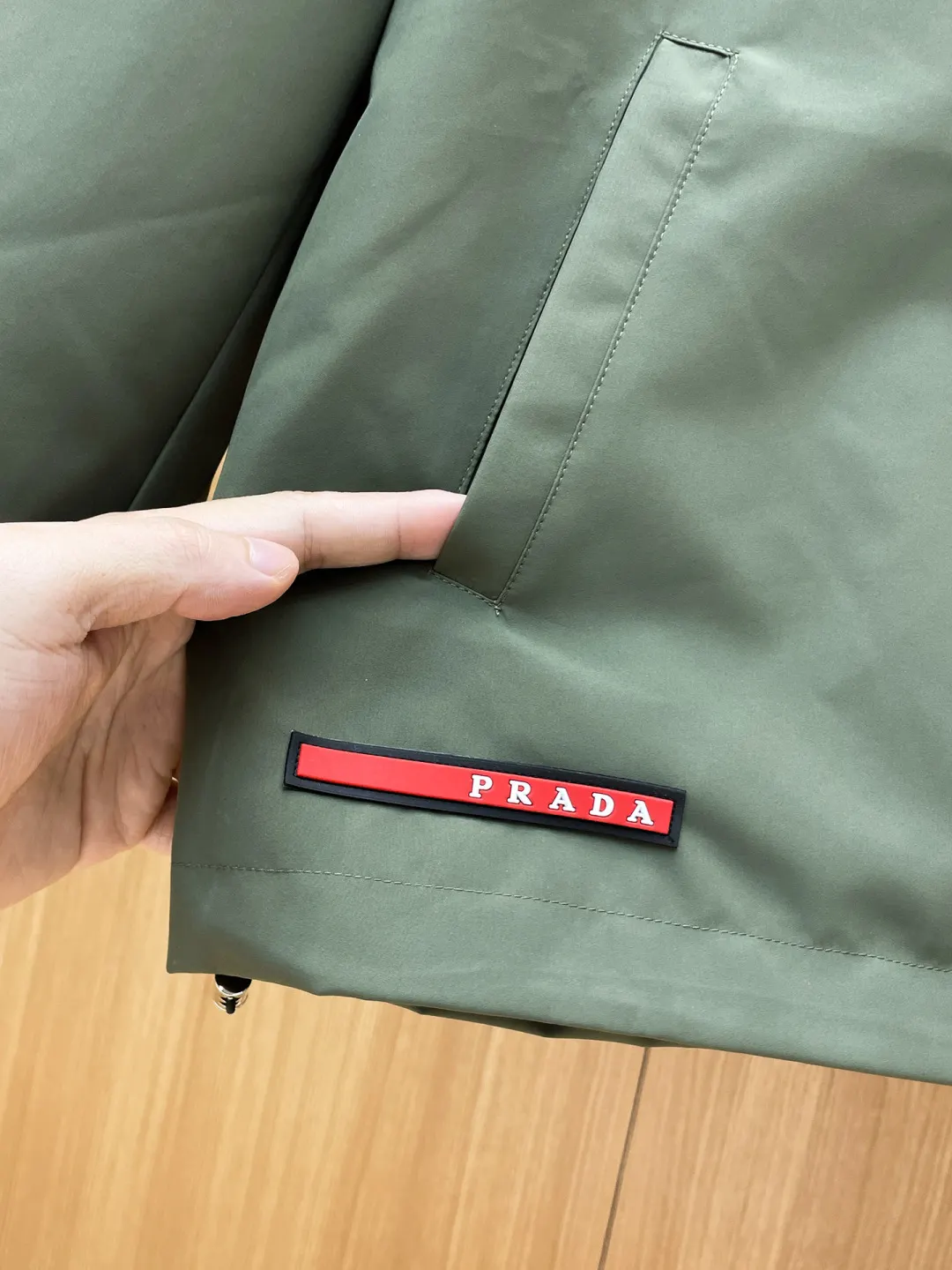 Hooded Technical Fabric Zip-Up Jacket D21522765 — view 6