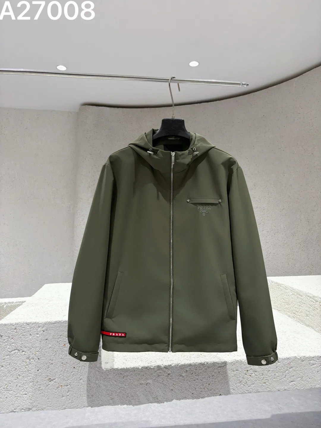 Hooded Technical Fabric Jacket D21522770