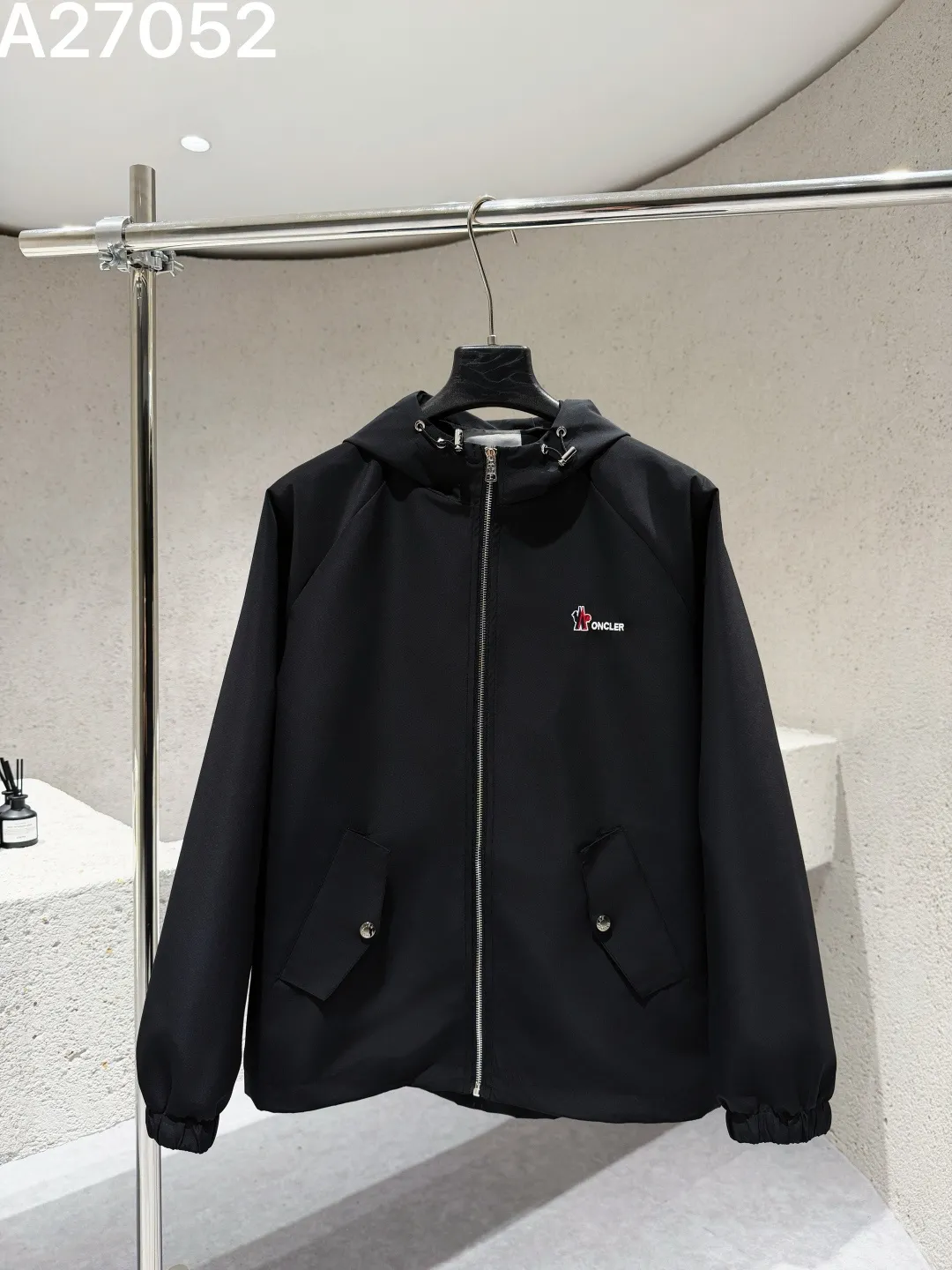 Moncler Hooded Technical Windbreaker Jacket D21522767 — view 2
