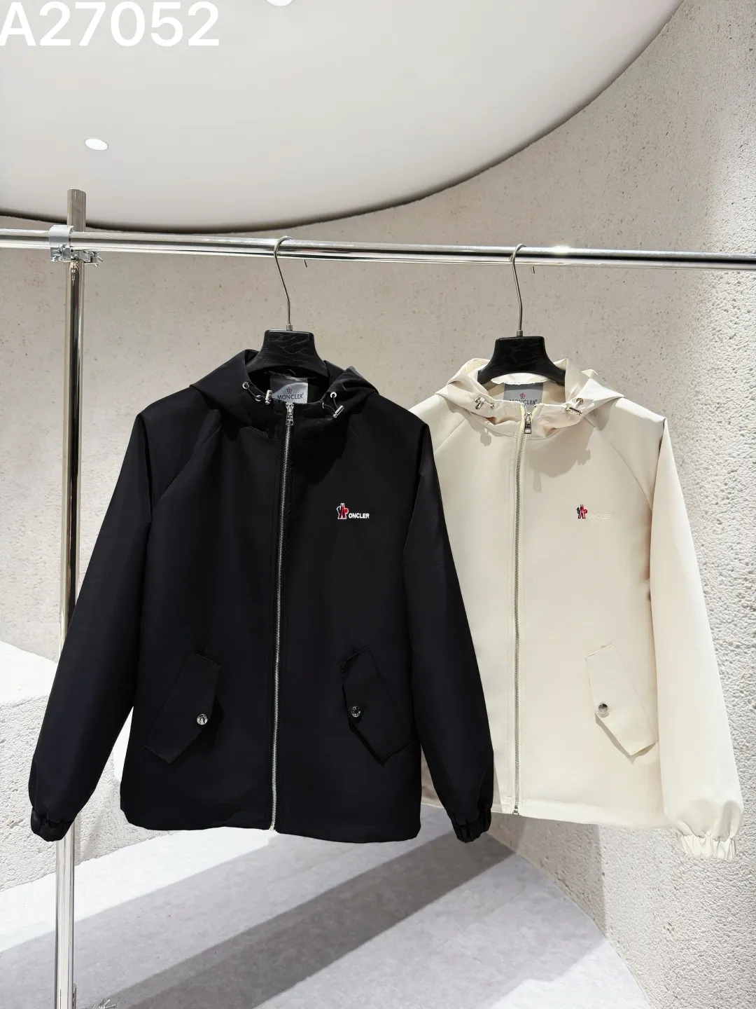 Moncler Hooded Technical Windbreaker Jacket D21522767 — view 3