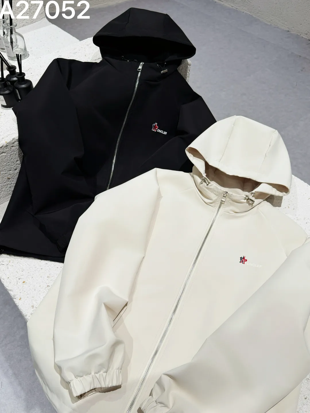 Moncler Hooded Technical Windbreaker Jacket D21522767 — view 7