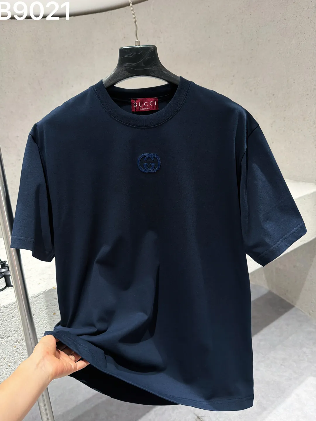 Embroidered Interlocking G Cotton T-Shirt D9022814