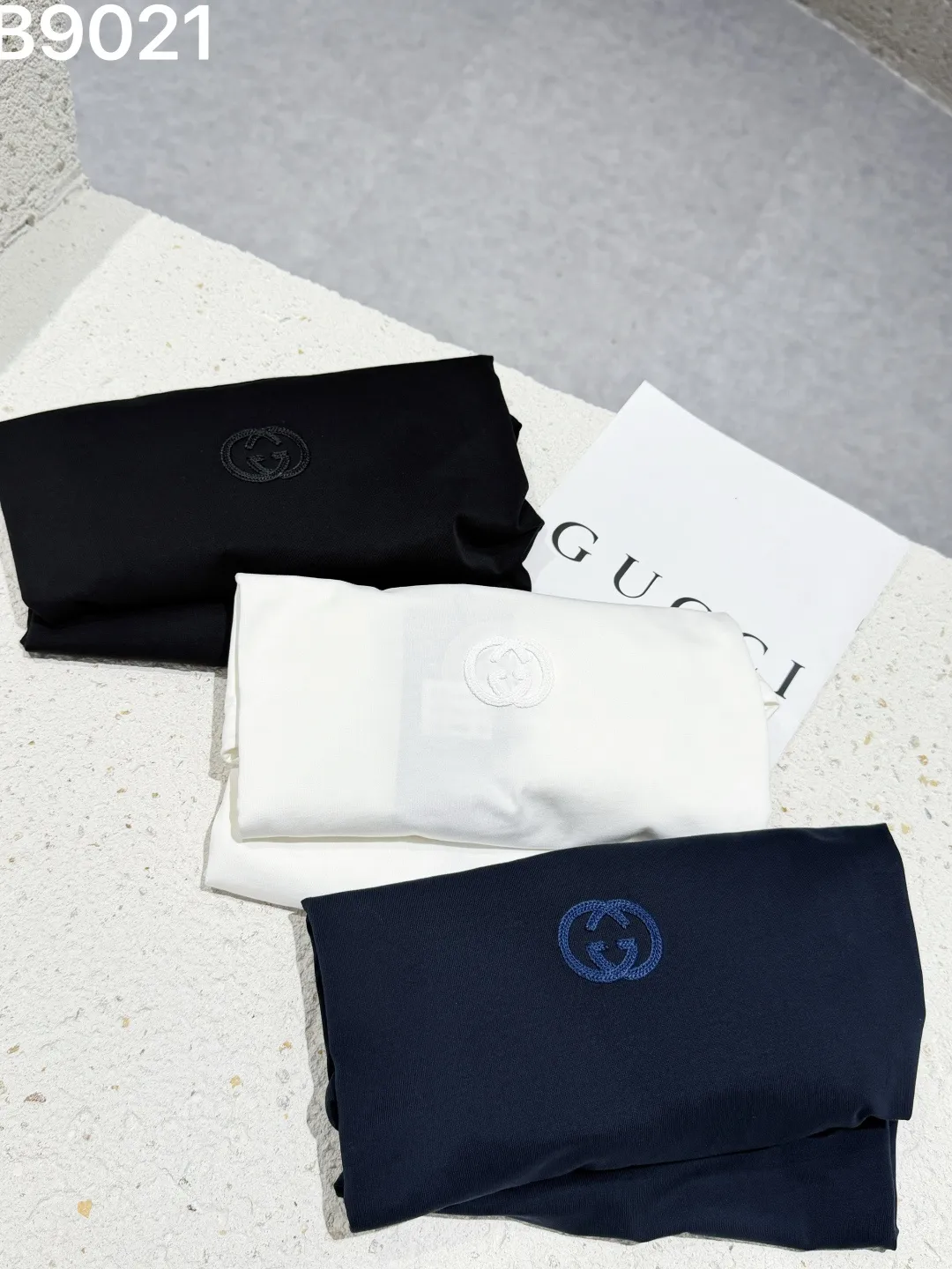 Embroidered Interlocking G Cotton T-Shirt D9022814 — view 7