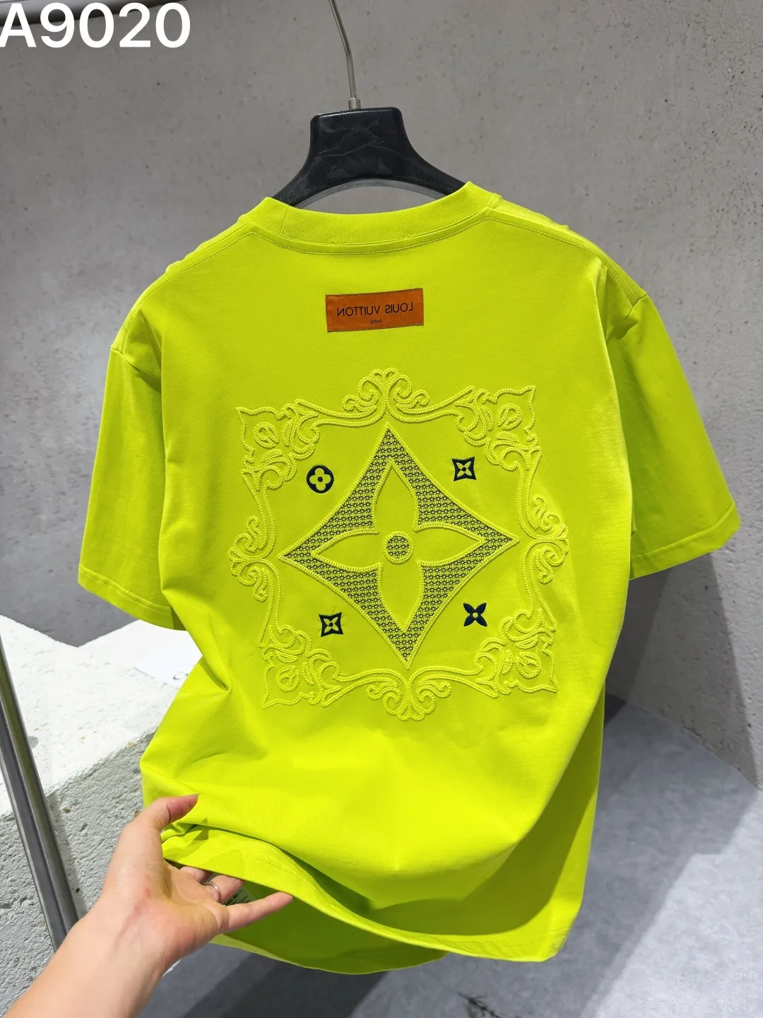 Embroidered Monogram Cotton T-Shirt D9022850 — view 2