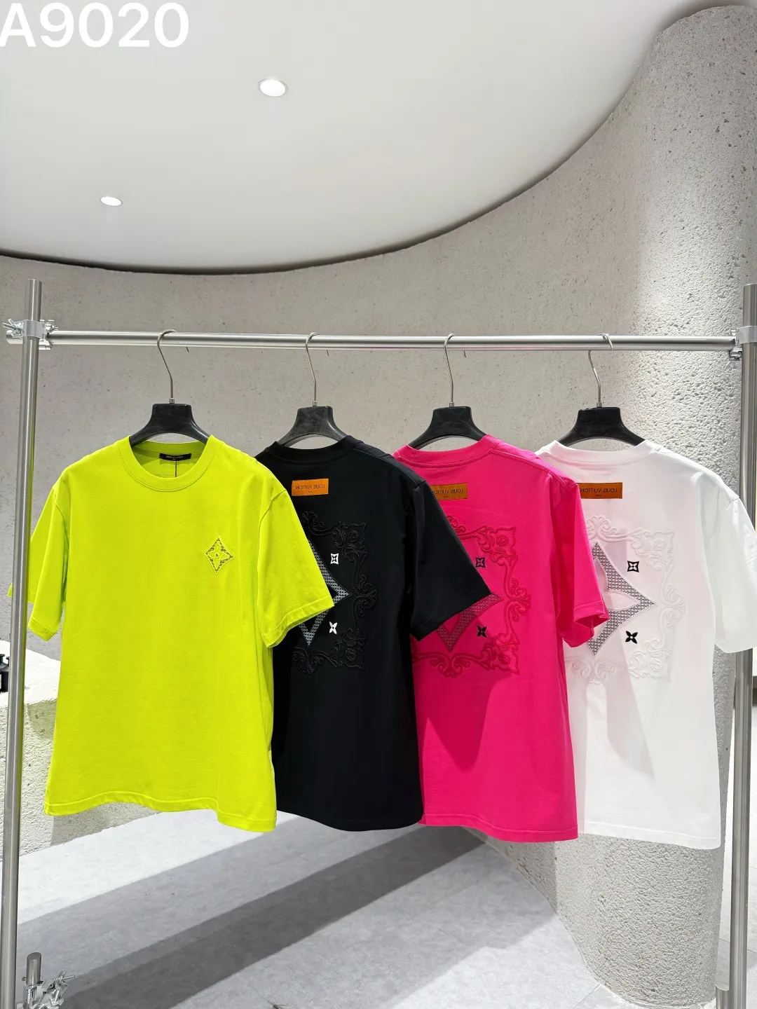 Embroidered Monogram Cotton T-Shirt D9022850 — view 5