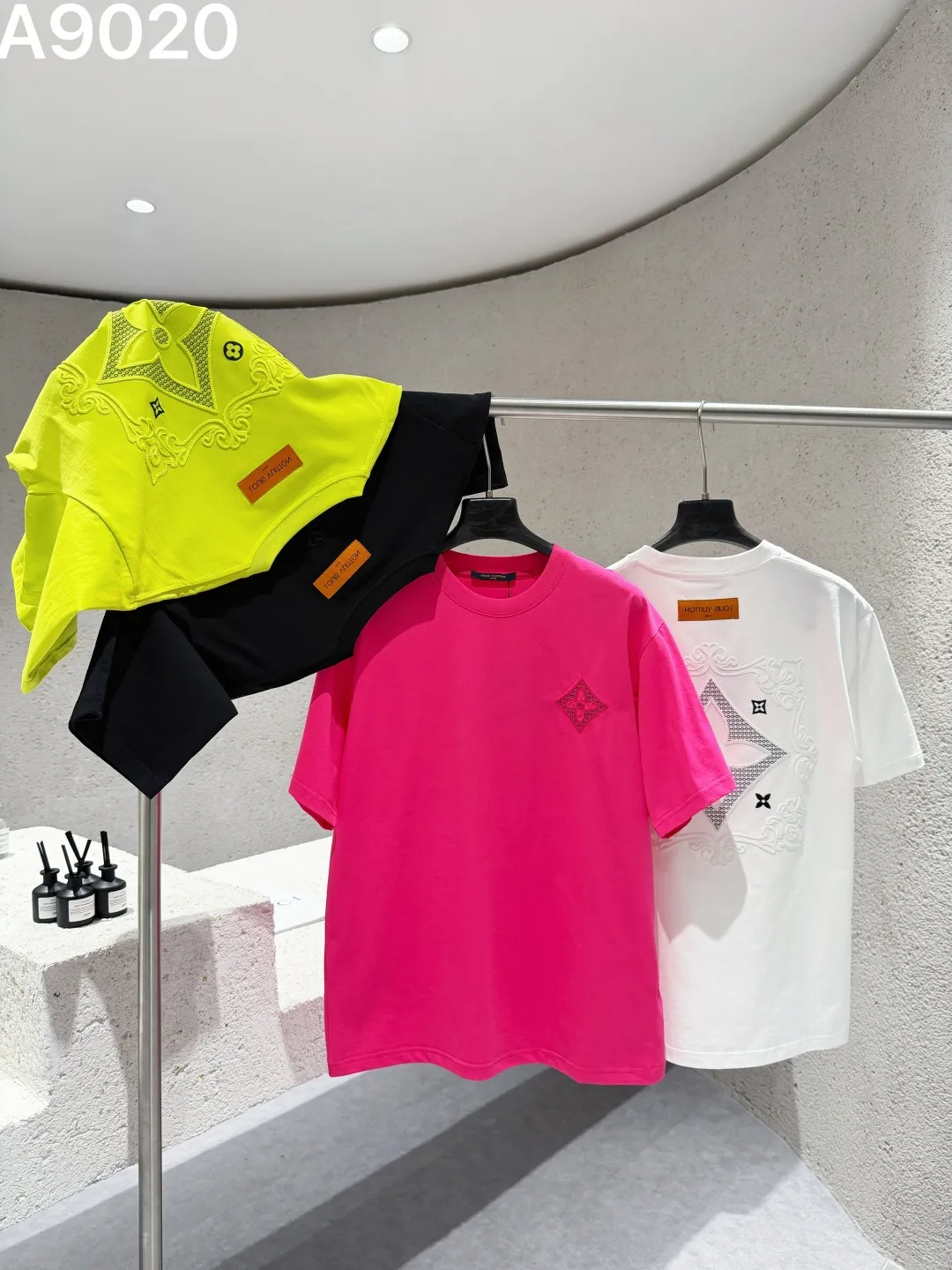 Embroidered Monogram Cotton T-Shirt D9022850 — view 6